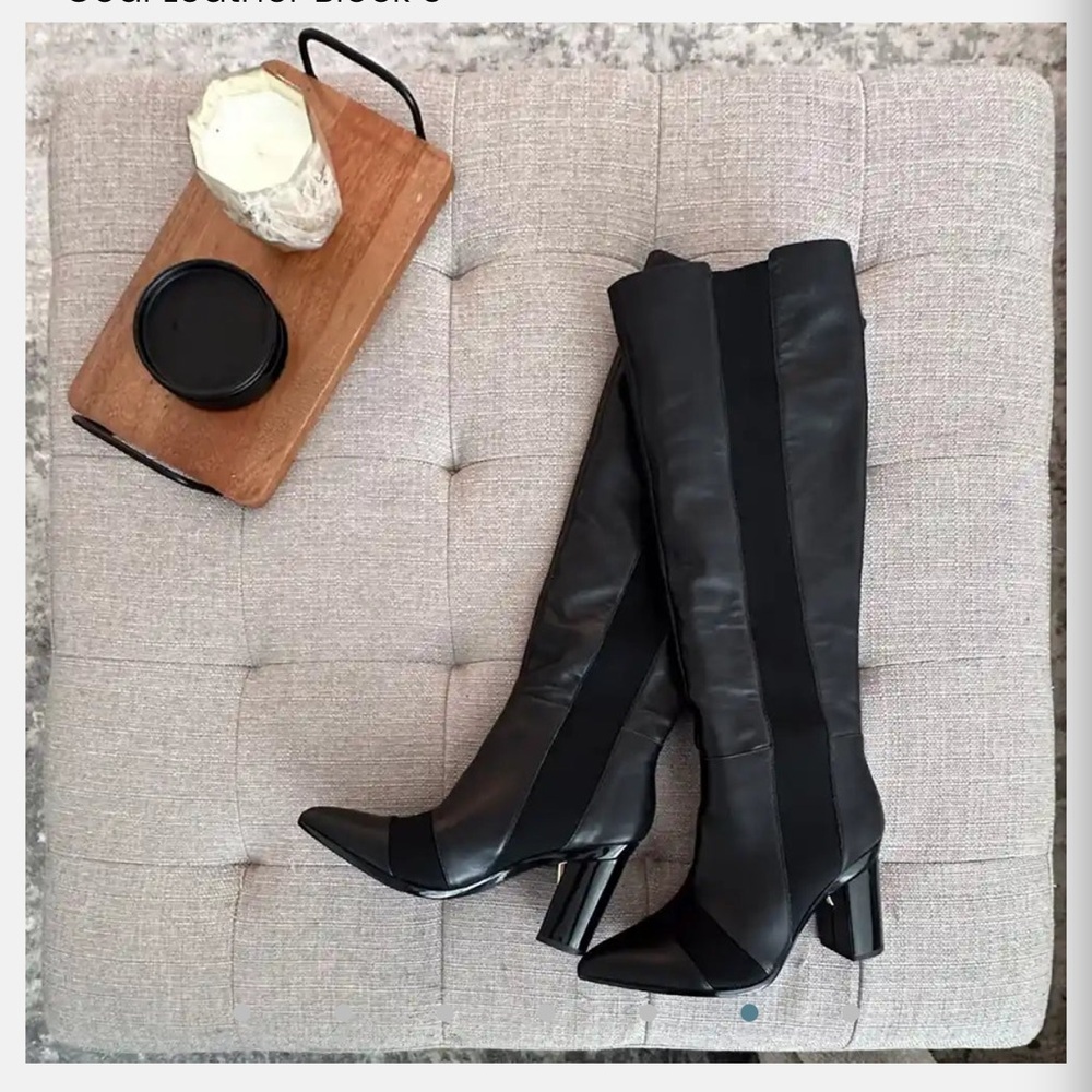 Pashion Knee High Boot in Coal Leather - Picture 2 of 3